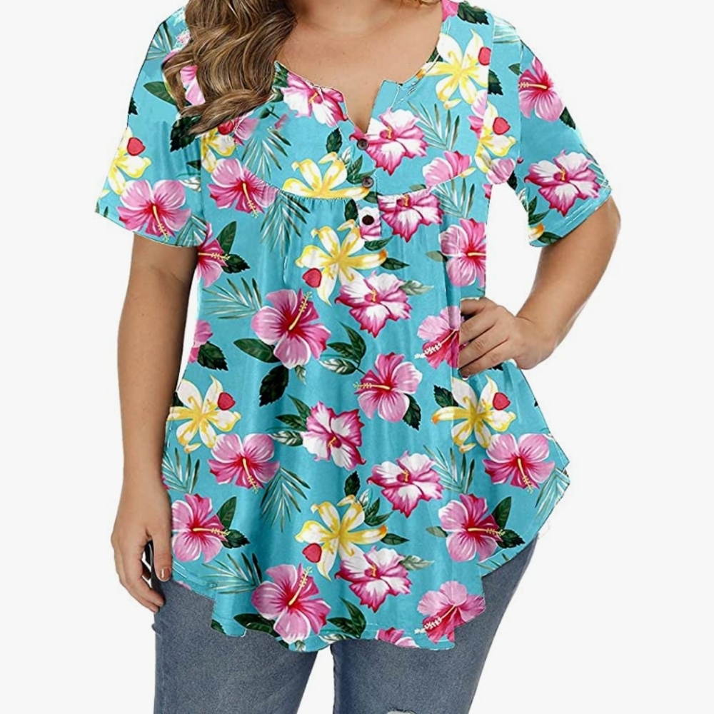 Allegiance 1X Floral Tunic